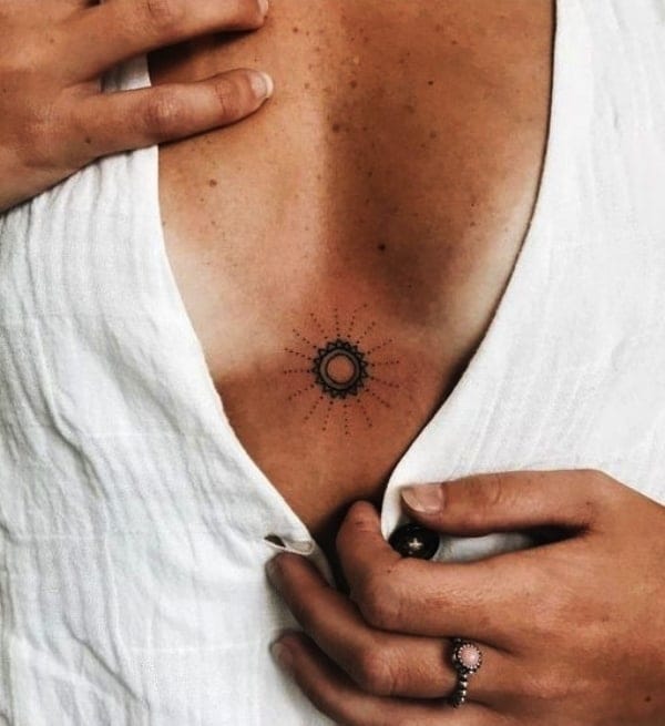 Sun Tattoo - Small Tattoo Designs with Very Powerful Meanings