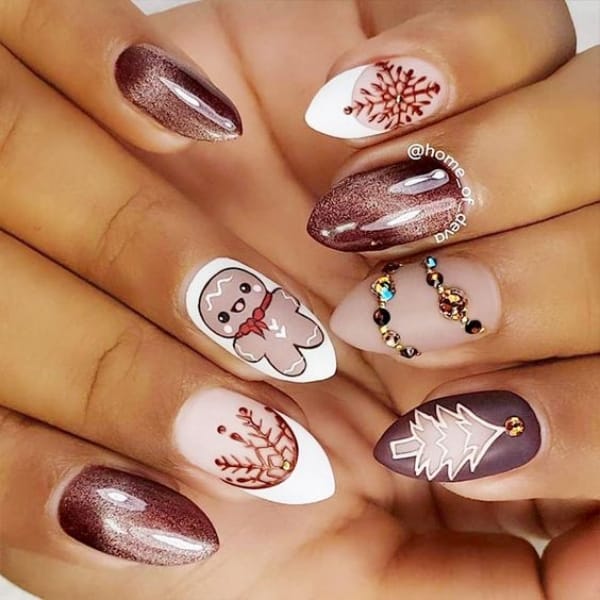 So Pretty Christmas Nail Art Designs and Colors