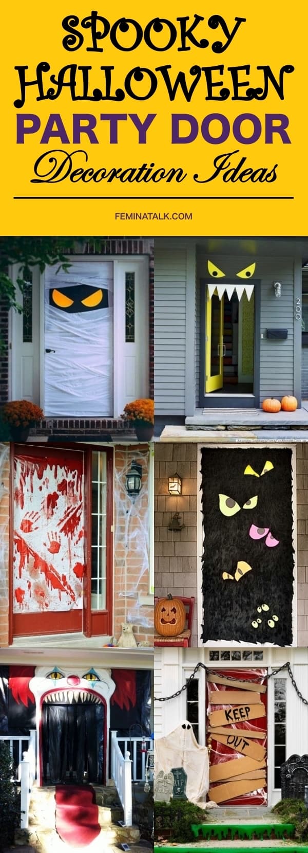Spooky Halloween Party Door Decoration Ideas