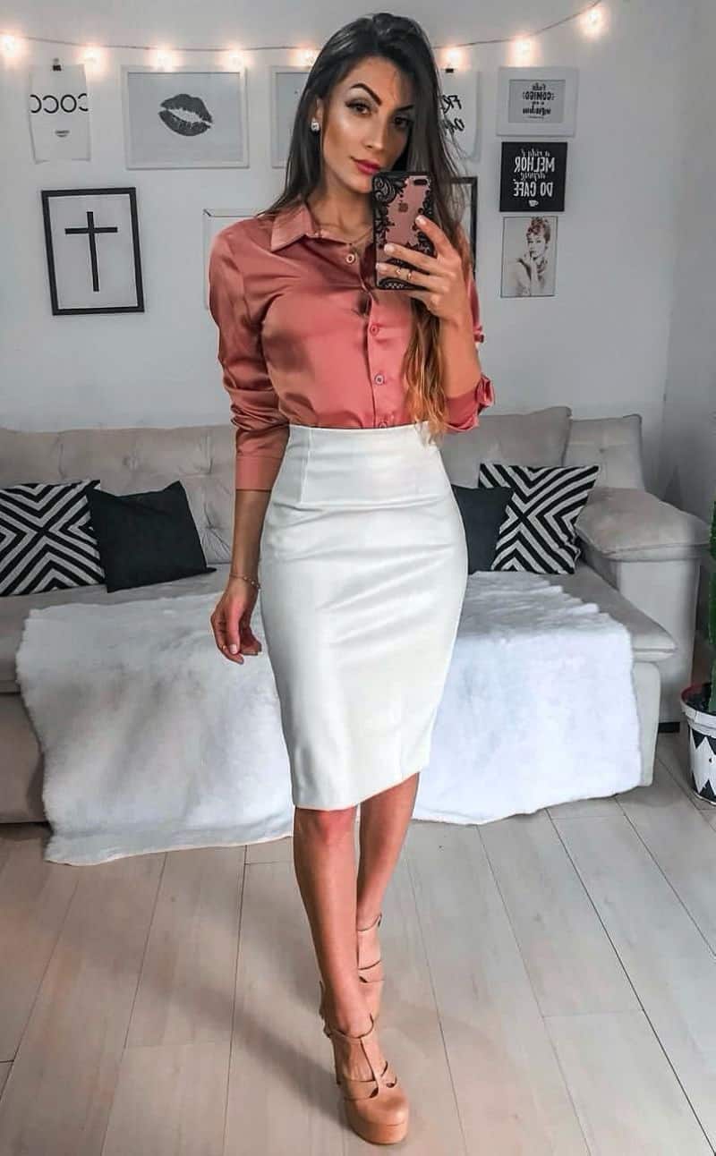 Button down shirt outfits for work