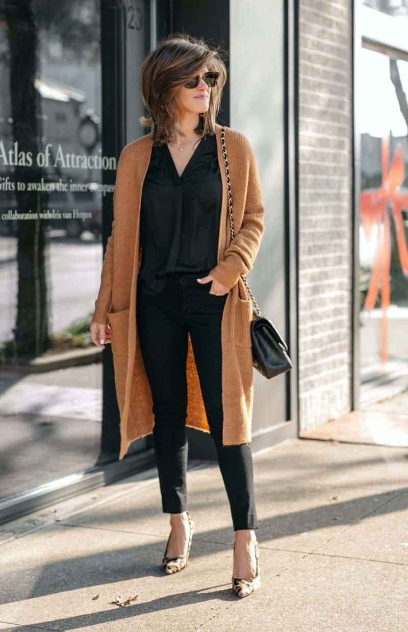 Cardigan outfits for work for women