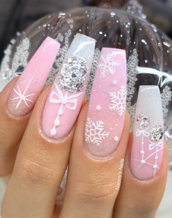 Pink and White Nail Designs