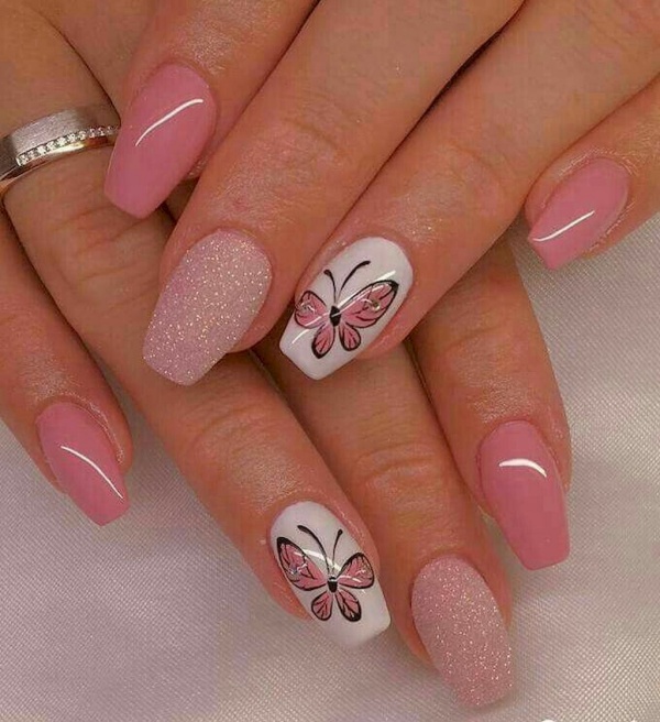 Pink and White Nail Designs