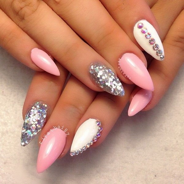 Pink and White Nail Designs