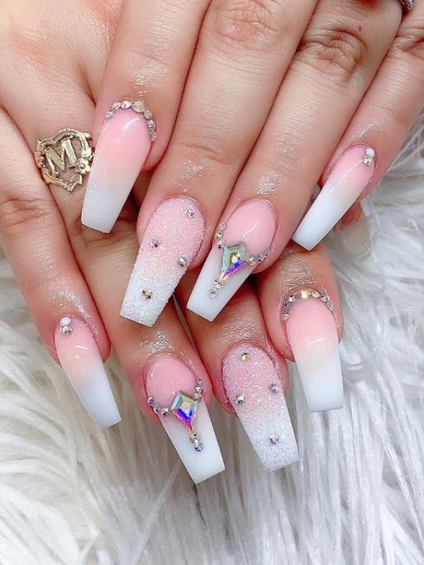 Pink and White Nail Designs