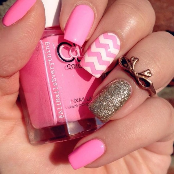 60+ Chic Pink And White Nail Designs To Try – Feminatalk