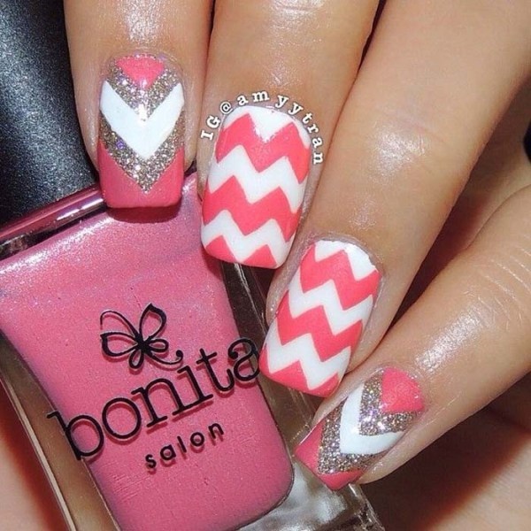 Pink and White Nail Designs