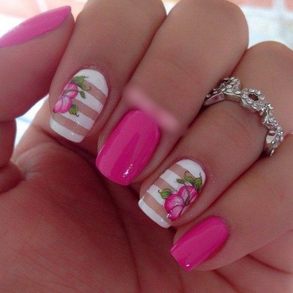 Pink and White Nail Designs