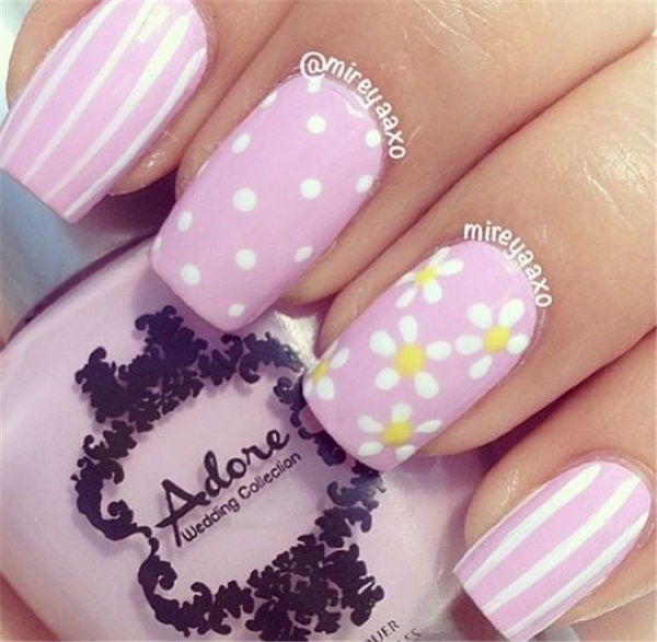 Pink and White Nail Designs