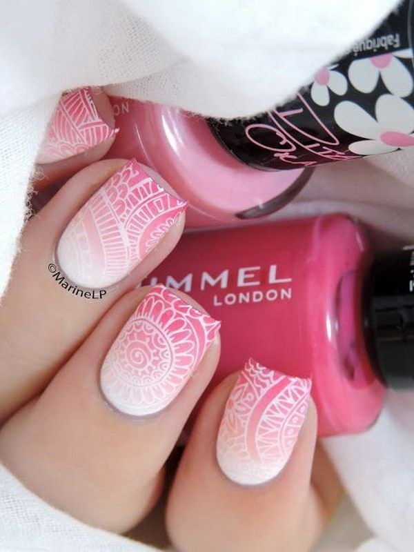 Pink and White Nail Designs