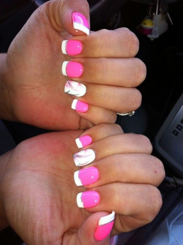 Pink and White Nail Designs