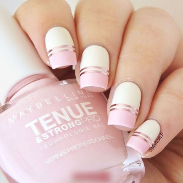 Pink and White Nail Designs