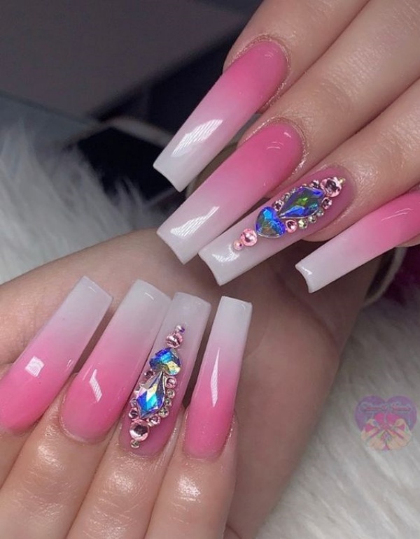 Pink and White Nail Designs