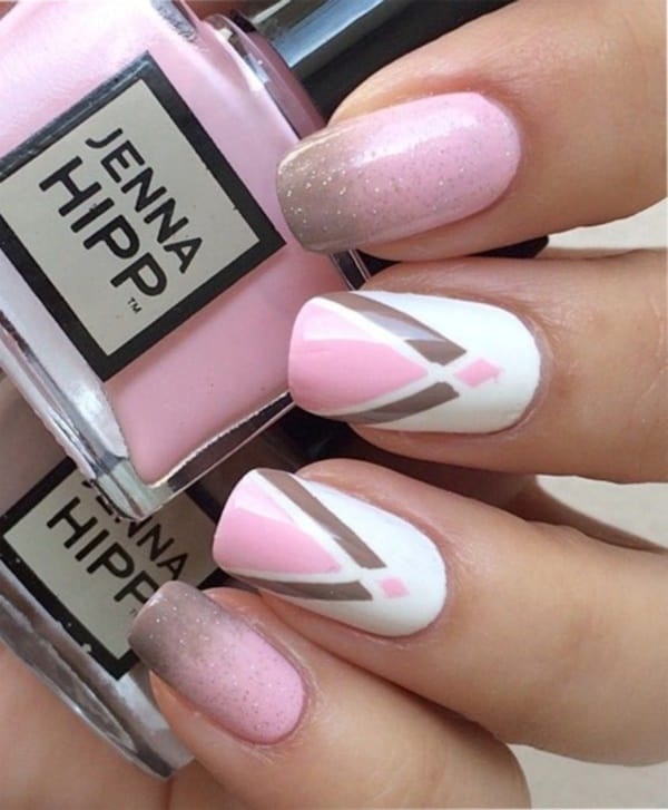 Pink and White Nail Designs