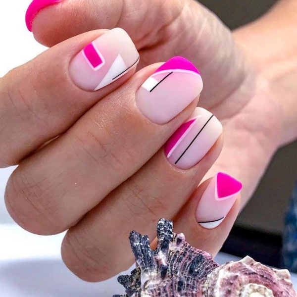 Pink and White Nail Designs