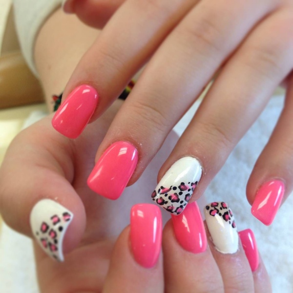 Pink and White Nail Designs