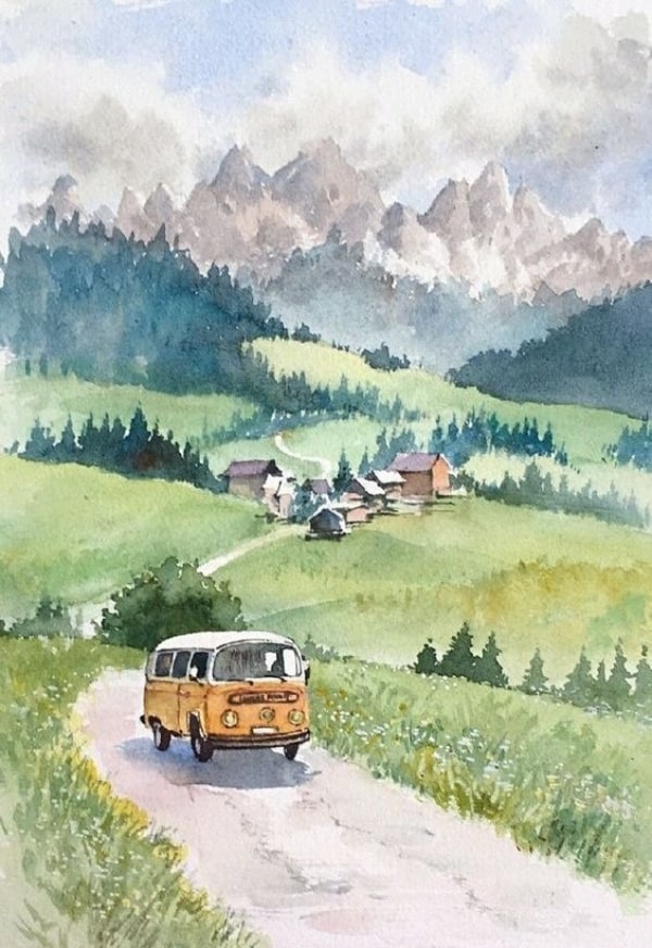 Easy Watercolor Landscape Painting Ideas for Beginners