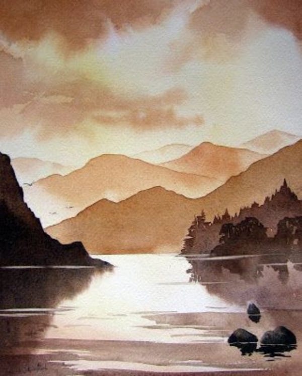 40 Easy Watercolor Landscape Painting Ideas For Beginners FeminaTalk