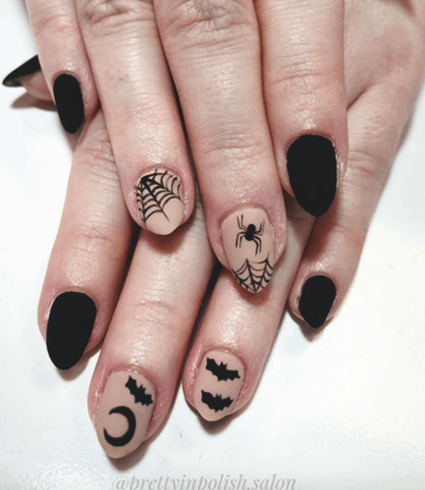 32 Ghostly Halloween Nails Art Designs for Spooky Party 2019 - FeminaTalk