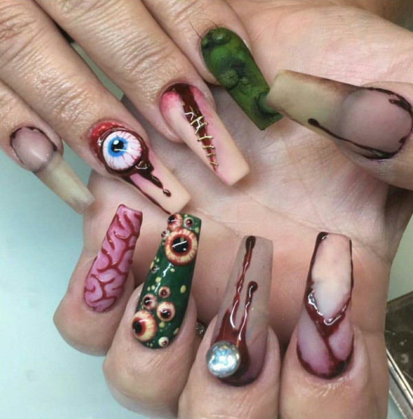 Halloween nail art designs