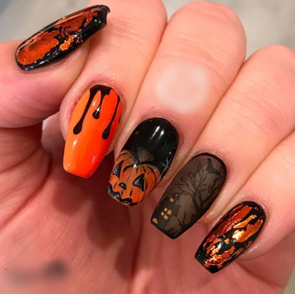 Halloween nail art designs