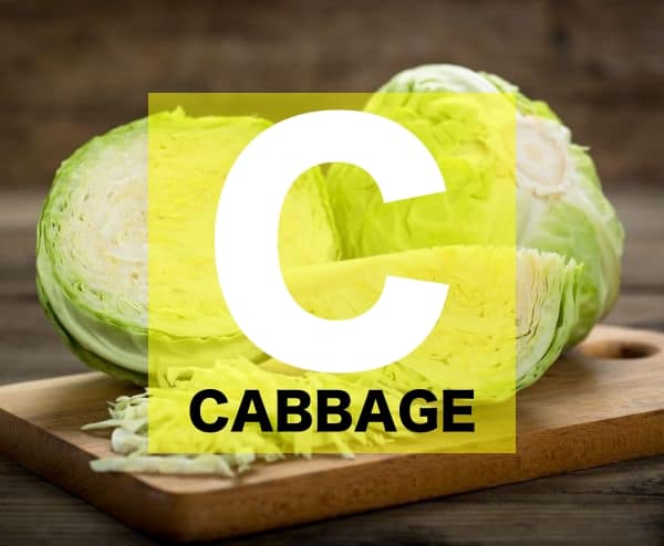List of Vegetables Names starts with C