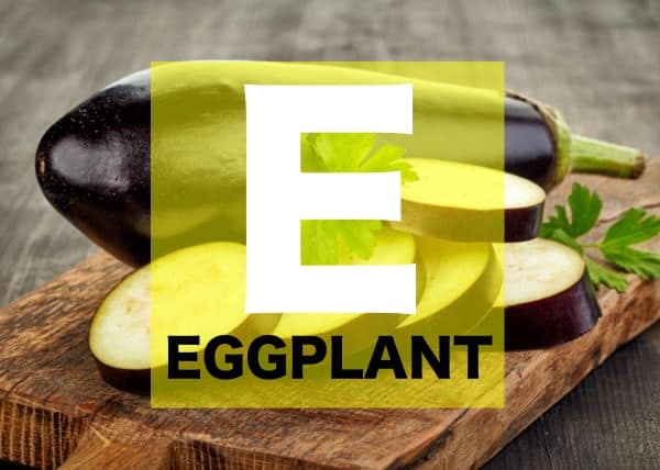 List of Vegetables Names starts with E