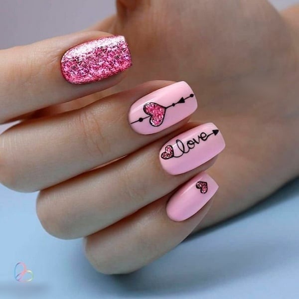 valentine’s day nail art designs