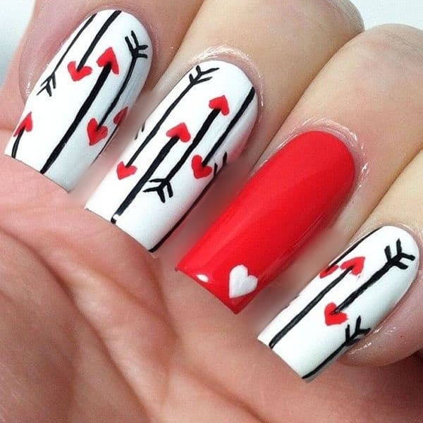 valentine’s day nail art designs