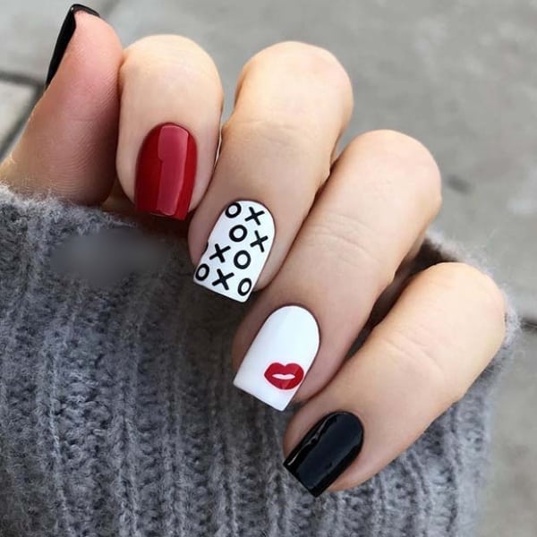 valentine’s day nail art designs