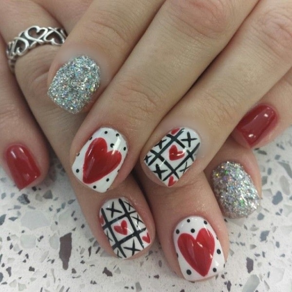 valentine’s day nail art designs