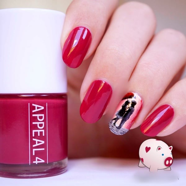 valentine’s day nail art designs