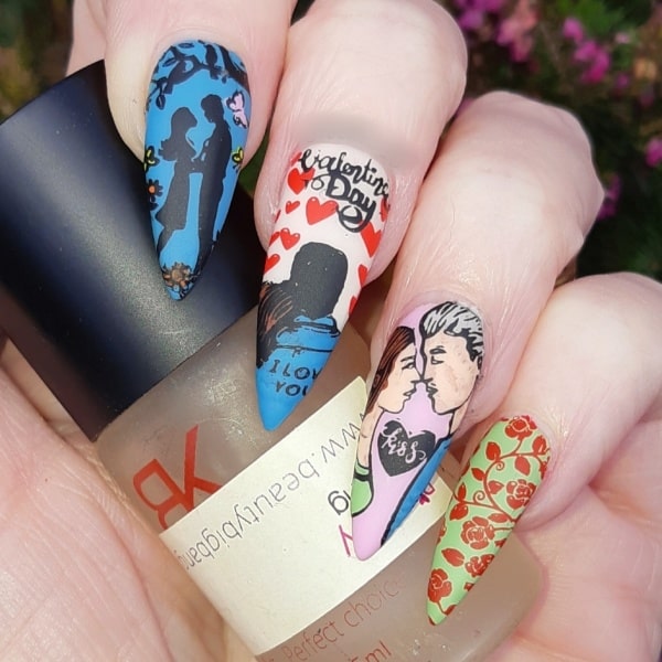 valentine’s day nail art designs