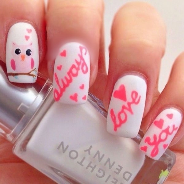 valentine’s day nail art designs