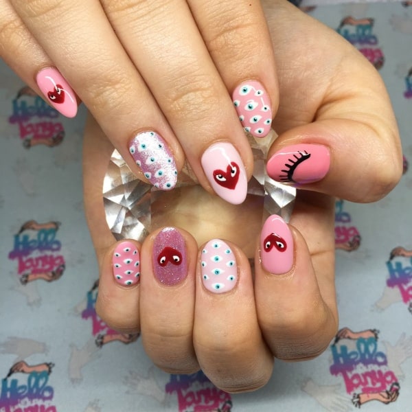 valentine’s day nail art designs